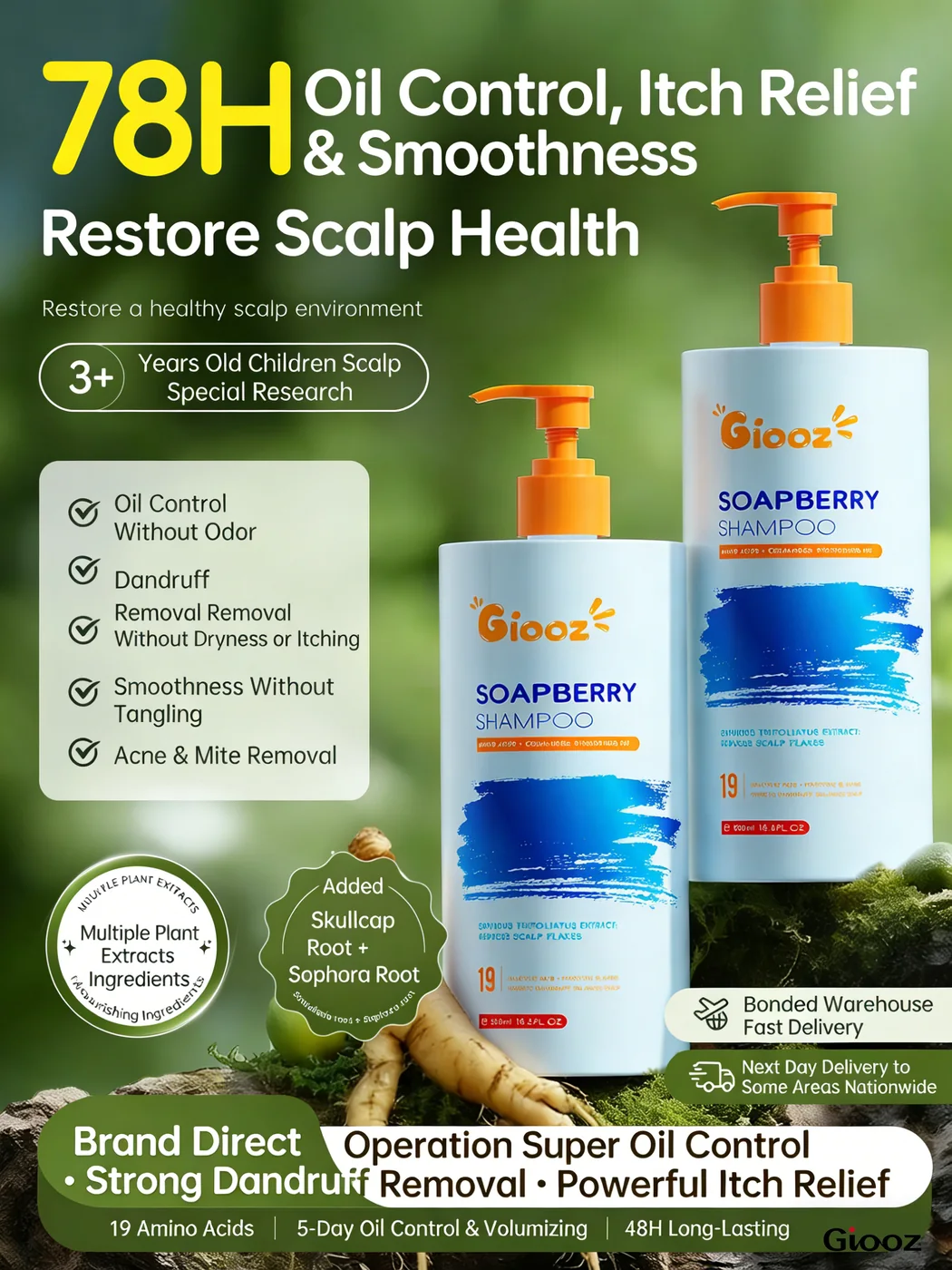 Soapberry Shampoo detail view 1